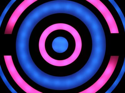 Abstract neon visual for mental focus and concentration